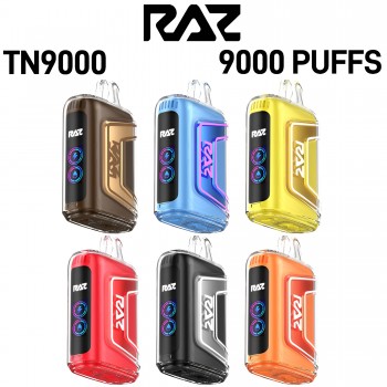 Raz TN9000 12ml 9000 Puffs 5% Nic Disposable Vape - 5ct/Display